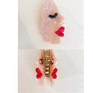 Face Acrylic Hair Claw Clip (New)